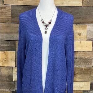 Staccato Blue/Indigo Women's knit Cardigan small